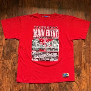 Y2K Rap Tee Vintage Underground Rap Show 2000s Baggy Red T-Shirt XL XXL‎